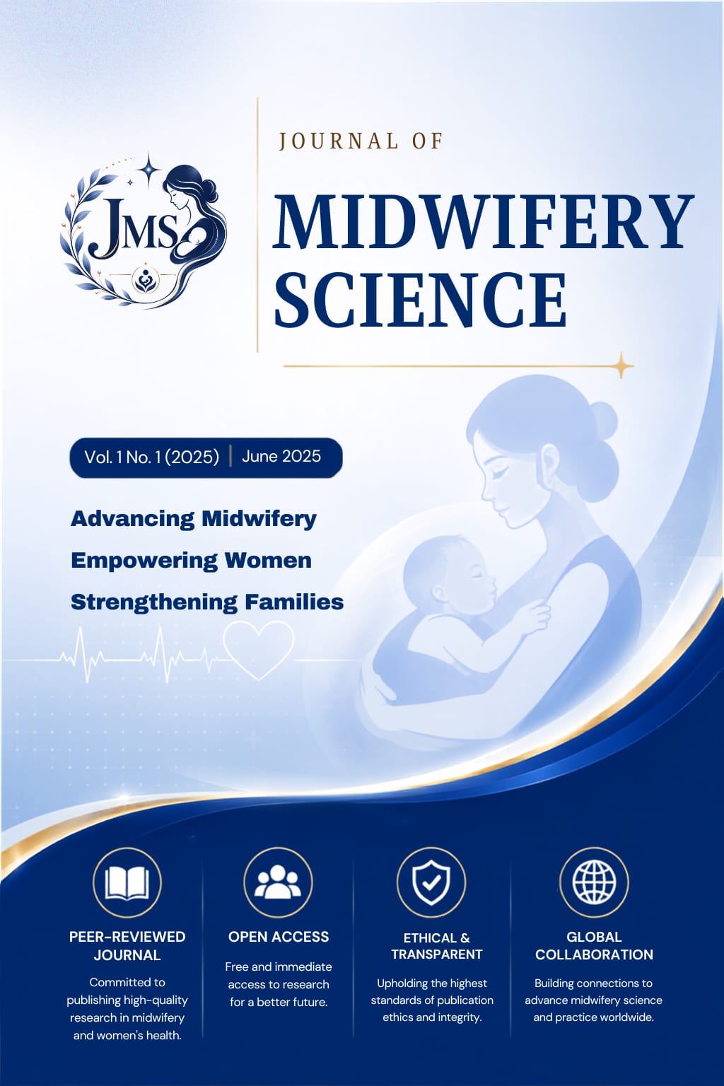 Journal of Midwifery Science (JMS) merupakan jurnal yang menerbitkan artikel penelitian di bidang kebidanan dengan ISSN xxxx-xxxx. Journal of Midwifery Science (JMS) adalah jurnal akses terbuka yang ditelaah sejawat. Jurnal ini diterbitkan oleh Universitas Hafshawaty Zainul Hasan, dua kali setahun, pada bulan Januari dan Juli. Artikel yang dipublikasikan di jurnal ini akan melalui proses peer review oleh reviewer yang ahli di kebidanan. Dewan Redaksi mempunyai wewenang untuk menerima atau menolak artikel untuk diterbitkan di jurnal ini berdasarkan rekomendasi reviewer. Keputusan akhir Dewan Redaksi bersifat final dan tidak dapat diajukan banding.